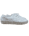 Sneaker espadrille de mariage en dentelle blanche personnalisable, artisanat catalan.