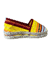 Espadrille catalane jaune d'or et ocre collection Laurentine tissu jour de fête.
