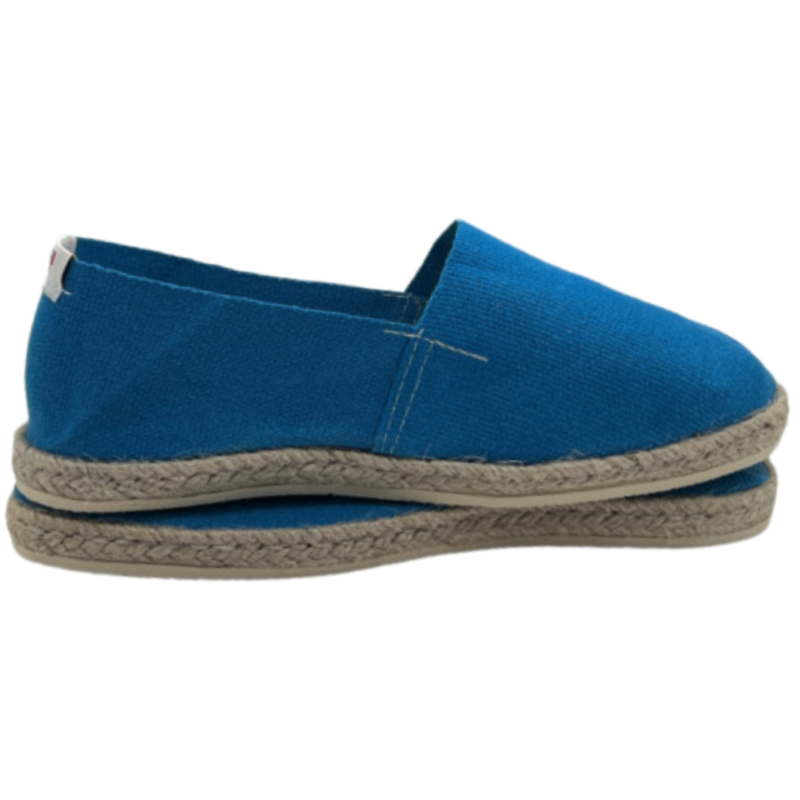 Espadrille Catalane Unie Turquoise Lagon Couture Petit Point et Lavable