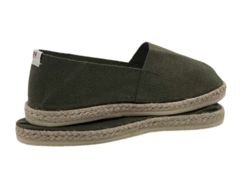 Espadrille uni kaki