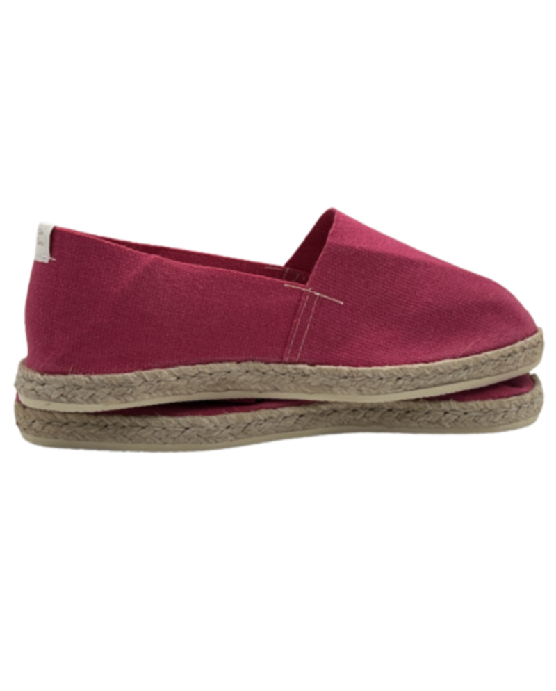 Espadrille Catalane Uni Fuchsia Passion Couture Petit Point et Lavable