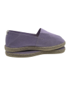 Espadrille Catalane  unie Fleur de Lilas, couture  Petit Point et lavable en Machine