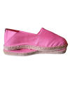 Espadrille Catalane Rose Laurier, couture petit point lavable en machine