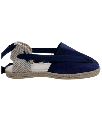 Vigatane plate marine – espadrille catalane artisanale a lacets