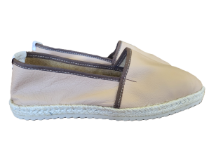 Espadrille cuir beige