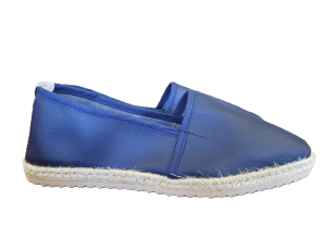 Espadrille cuir marine