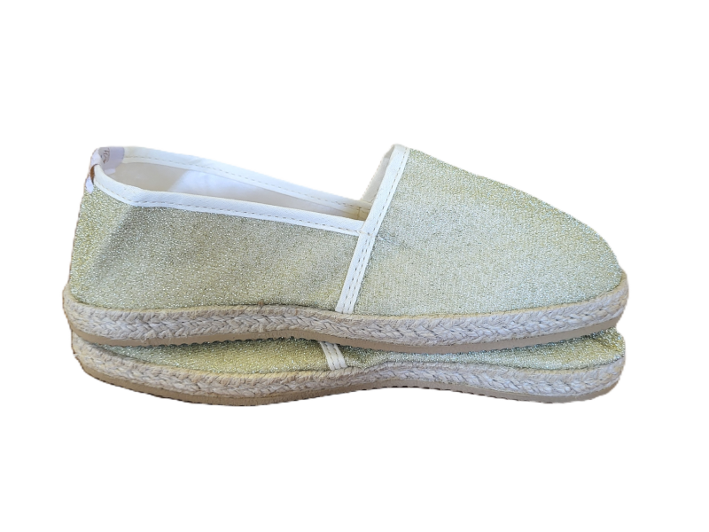 Espadrille Paillette or