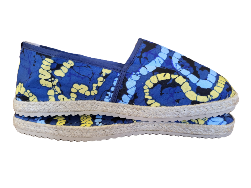 Espadrille Wax jaune et bleu