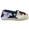 Espantoufle chausson fourré motif vache fabriqué a Saint Laurent de Cerdans