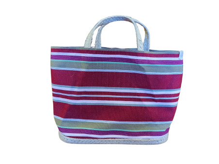 Sac cabas tressé fond espadrille – 15 cm – Création catalane artisanale Jupiter Bordeaux