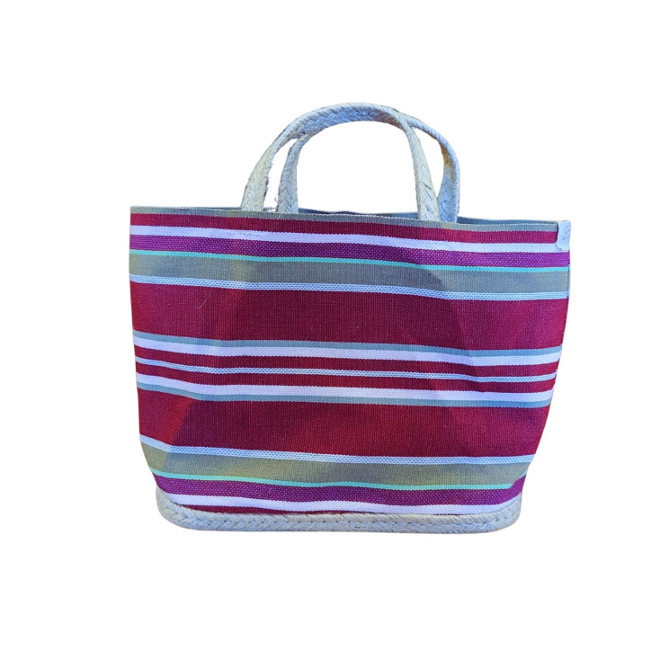 Sac cabas tressé fond espadrille – 15 cm – Création catalane artisanale Jupiter Bordeaux