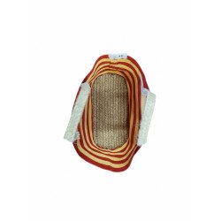 Vue intérieure du Mini Sac "Catalan" - Fond en jute façon espadrille par Création Catalane